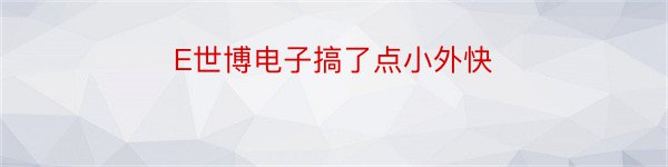 E世博电子搞了点小外快